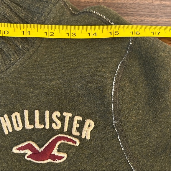 Y2K Hollister Olive Green Knit Slim Men Sweater Size M - Picture 7 of 10
